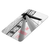 Close-up van de London Eye in zwart-wit Magneet (Linkerzijde)