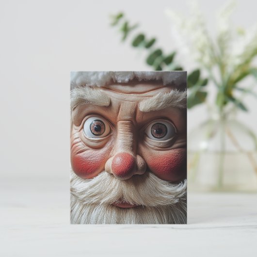 Close-up van de verrassende uitdrukking van de ker briefkaart (Staand voorkant)