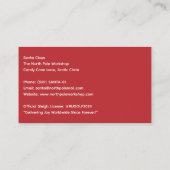 Close-up van de verrassende uitdrukking van de ker visitekaartje (Achterkant)