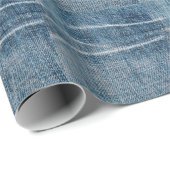 Close-up van denim doek. cadeaupapier (Rol Hoek)