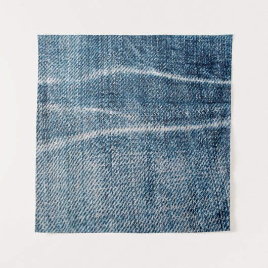 Close-up van denim doek. wandkleed (Voorkant)