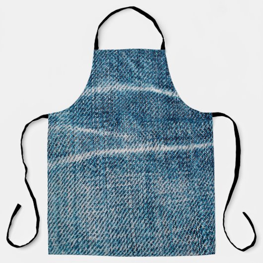 close-up van denimdoek schort (Voorkant)