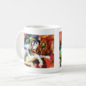 Close-up van draaimolenspaard koffiemok (Voorkant links)