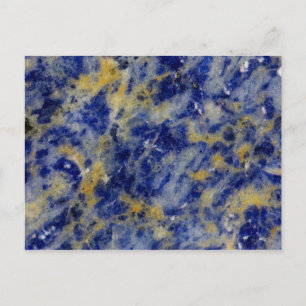 Close-up van een blauwe sodaliet briefkaart