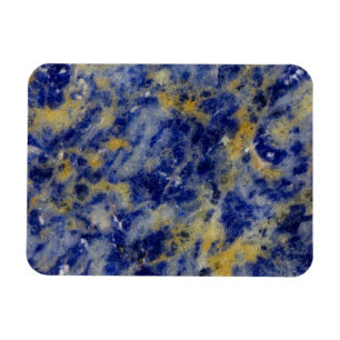 Close-up van een blauwe sodaliet magneet