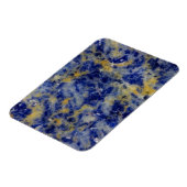 Close-up van een blauwe sodaliet magneet (Linkerzijde)