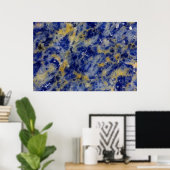 Close-up van een blauwe sodaliet poster (Thuiskantoor)
