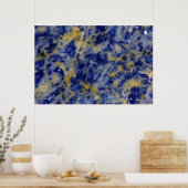 Close-up van een blauwe sodaliet poster (Keuken)