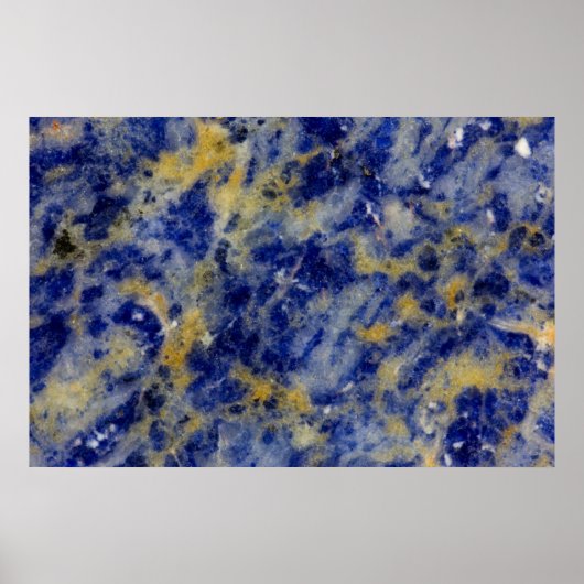 Close-up van een blauwe sodaliet poster (Voorkant)