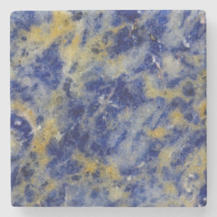 Close-up van een blauwe sodaliet stenen onderzetter