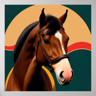 Close-up van een elegante paard poster