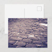 Close-up van een klinkerstraat briefkaart (Voorkant / Achterkant)