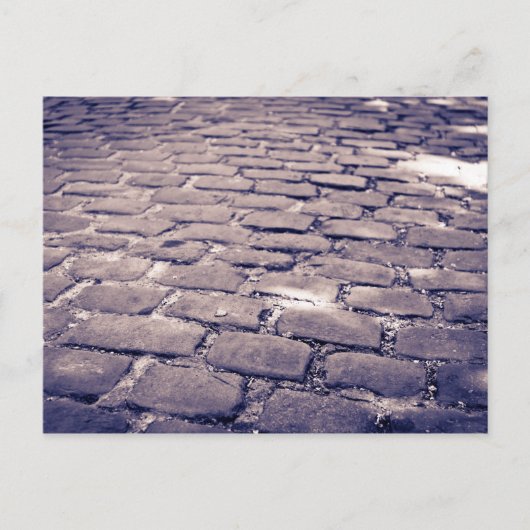 Close-up van een klinkerstraat briefkaart (Voorkant)