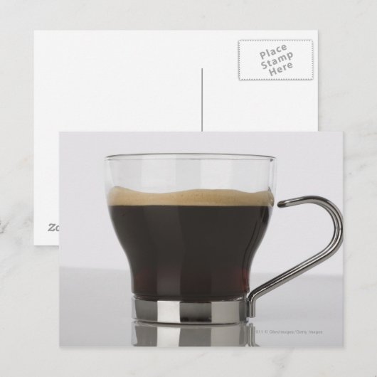 Close-up van een koffiekop briefkaart (Voorkant / Achterkant)
