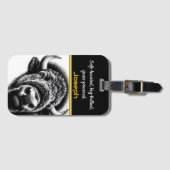 Close-up van een majestueuze buffel bagagelabel (Voorkant (horizontaal))