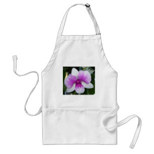 close-up van een mooie paarse en witte orchidee standaard schort