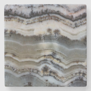 Close-up van een Silver Lace Onyx Stenen Onderzetter