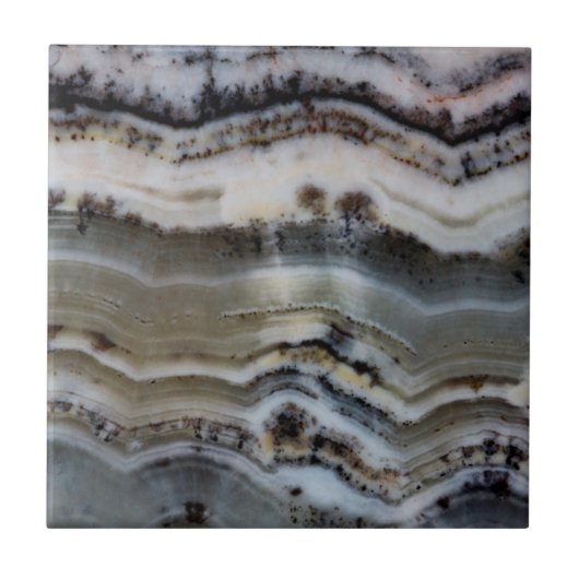 Close-up van een Silver Lace Onyx Tegeltje (Voorkant)