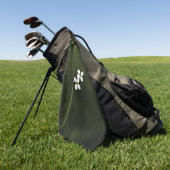 Close-up van een wildflower Custom Beste golfhandd Golfhanddoek (Groen)