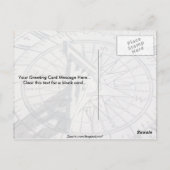 Close-up van een zonnewijzer briefkaart (Achterkant)