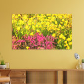 close-up van gekleurde bloei op canvasprint canvas afdruk (Insitu (Woonkamer))