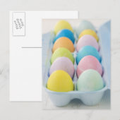 Close-up van gekleurde Paaseieren Feestdagenkaart (Voorkant / Achterkant)