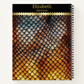 Close-up van giftige slangenhuidpatronen notitieboek (Achterkant)