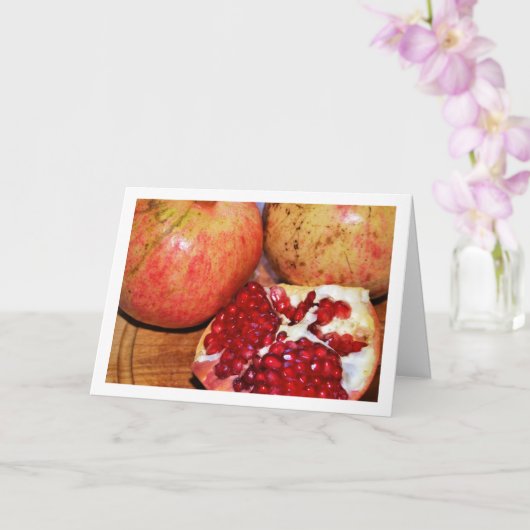 Close-up van granaatappel fruit kaart (Orchidee)