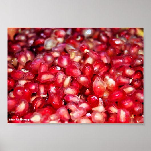 Close-up van granaatappelpitten poster (Voorkant)