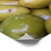 Close-up van groene olijven poster (Hoek)