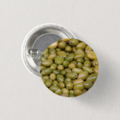 Close-up van groene olijven ronde button 3,2 cm (Voorkant /achterkant)