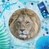 Close-up van het hoofd van de leeuw papieren bordje (Feest)