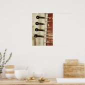 Close-up van Indiase Sitar Kunti Poster (Keuken)