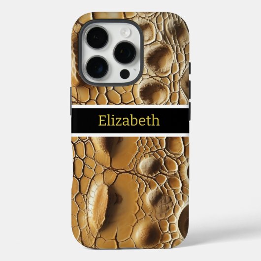 Close-up van ingewikkelde slangenhuidtextuur Case-Mate iPhone case (Achterkant)