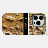 Close-up van ingewikkelde slangenhuidtextuur Case-Mate iPhone case (Achterkant (horizontaal))