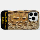 Close-up van ingewikkelde slangenhuidtextuur Case-Mate iPhone case (Achterkant (horizontaal))