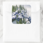 Close-up van Iris Vierkante Sticker (Tas)