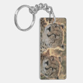 Close-up van jachtluipaarden sleutelhanger (Voorkant Links)