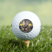 Close-up van kat met gele ogen golfballen (Insitu Shirt)