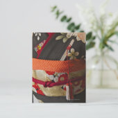 Close-up van Kimono, traditionele Japanse jurk Briefkaart (Staand voorkant)