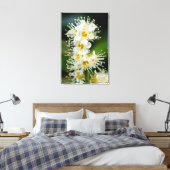 Close-up van kleine bloemen canvas afdruk (Insitu (Slaapkamer))