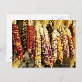 Close-up van kleurrijke Indiase maïs in de winkel  Briefkaart (Voorkant / Achterkant)