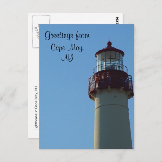 Close-up van Lighthouse Cape May, NJ Briefkaart (Voorkant / Achterkant)