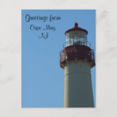Close-up van Lighthouse Cape May, NJ Briefkaart (Voorkant)