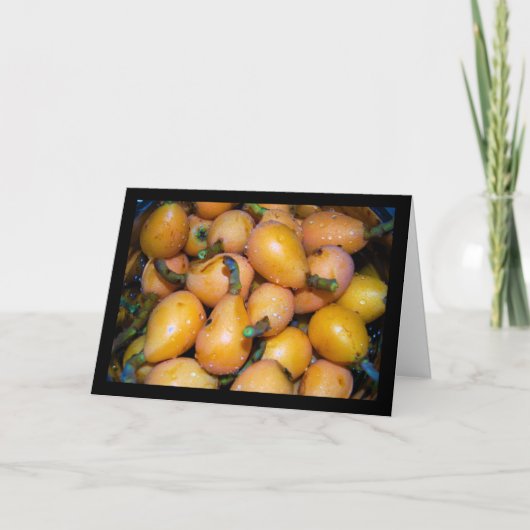 Close-up van Loquat-fruit Kaart (Voorkant)