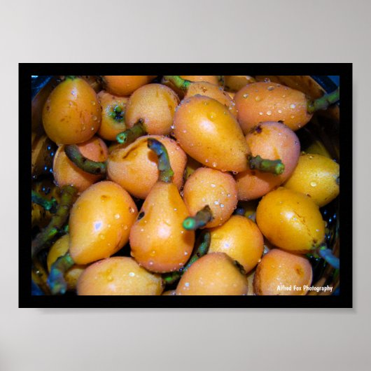 Close-up van Loquat-fruit Poster (Voorkant)
