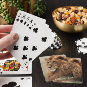 Close-up van mannelijke leeuw pokerkaarten (Insitu)