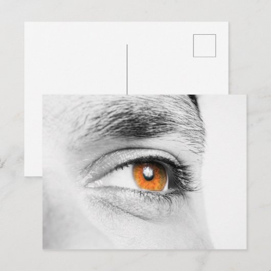 Close-up van menselijk oog briefkaart (Voorkant / Achterkant)