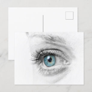 Close-up van menselijk oog briefkaart