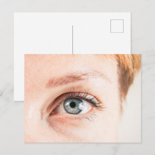 Close-up van menselijk oog briefkaart (Voorkant / Achterkant)